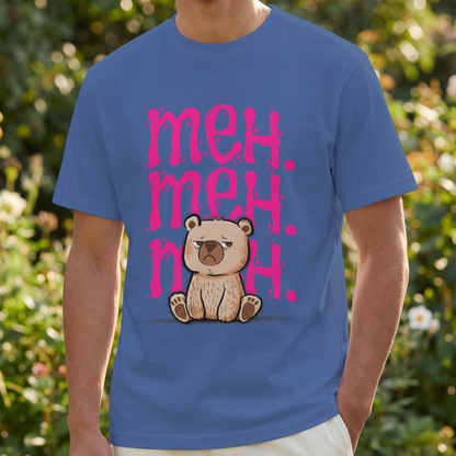 Meh Mood Bear Design – Cute Sarcastic Vibes– Digital PNG Download | Tees, Hoodies, Tote Bags