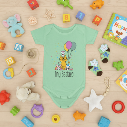Tiny Besties Party Crew | Cat & Mice with Balloons– Digital PNG Download | Tees, Hoodies, Tote Bags