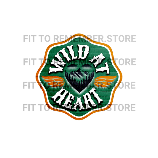 Wild at Heart Green DTF Design -Instant Download