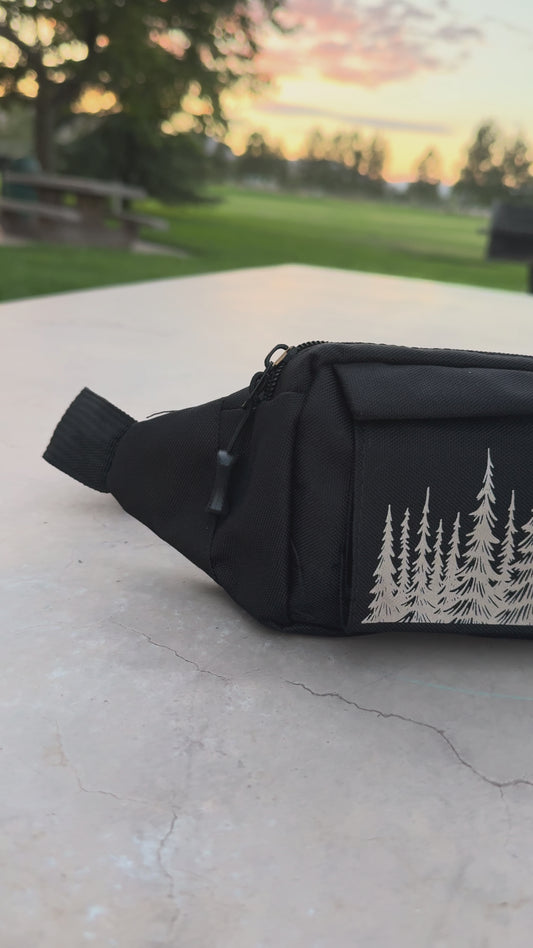 Black Outdoor Fanny Pack – Forest Vibes