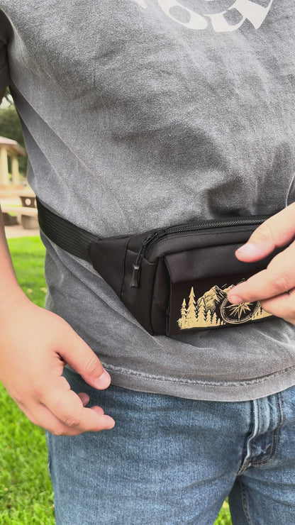 Sports Fanny Pack – Outdoor Crossbody Waist Bag (Black)