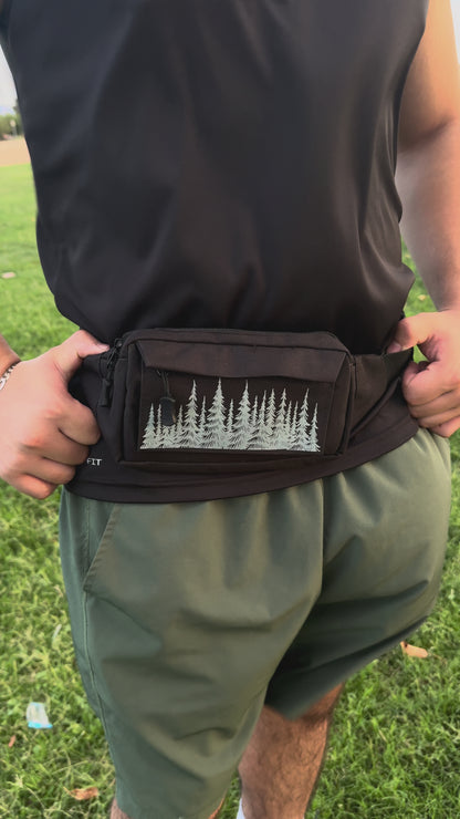 Black Outdoor Fanny Pack – Forest Vibes