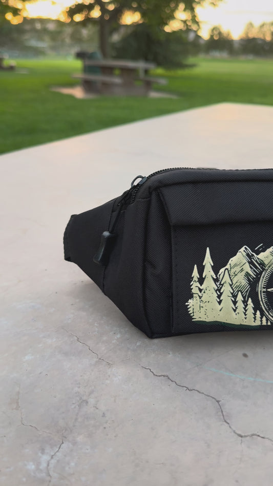 Sports Fanny Pack – Outdoor Crossbody Waist Bag (Black)