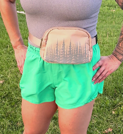 Adventure-Ready Fanny Pack – Forest Trees Design